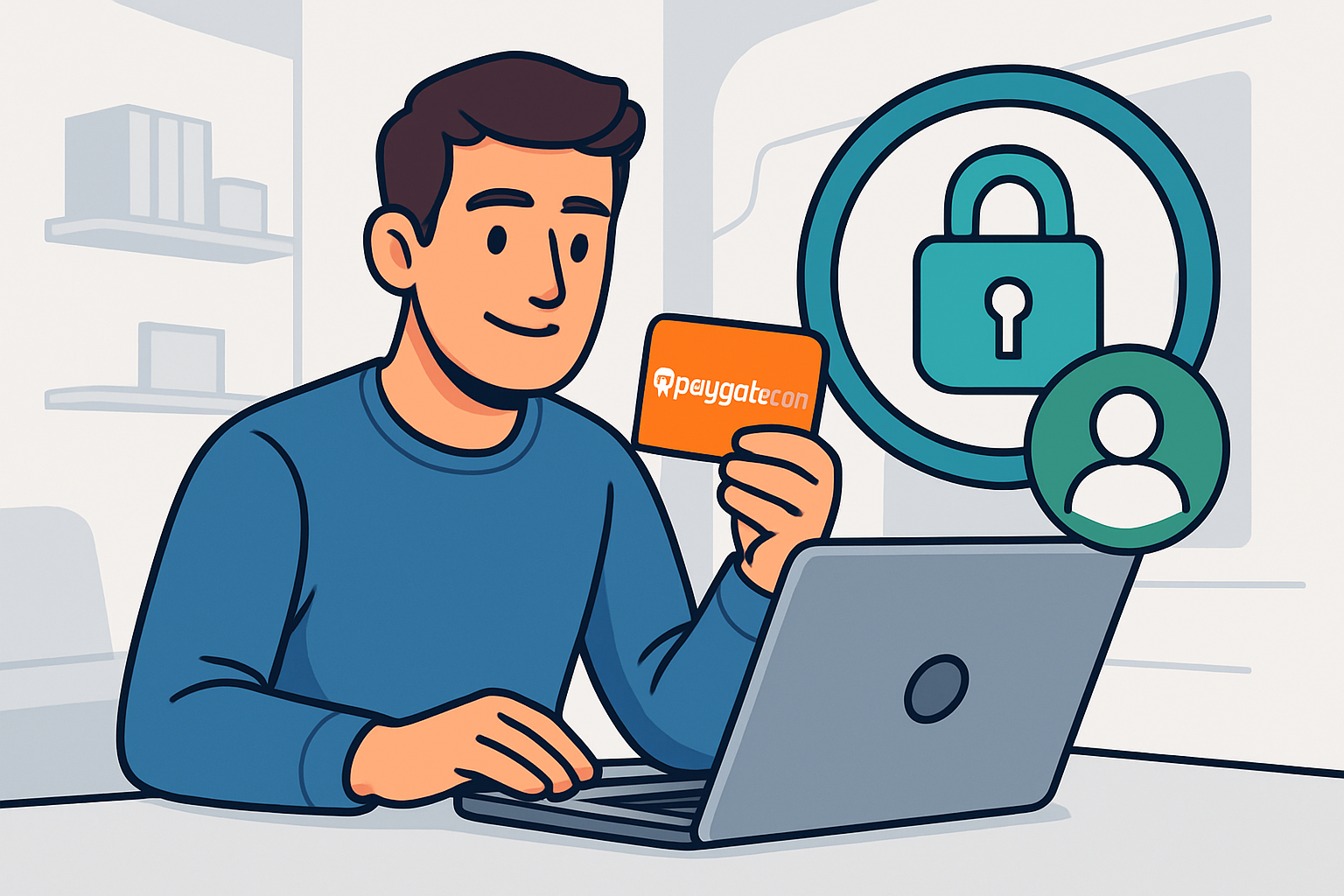 Paysafecard-Gutschein mit Datenschutz-Symbol, illustriert anonyme Zahlung